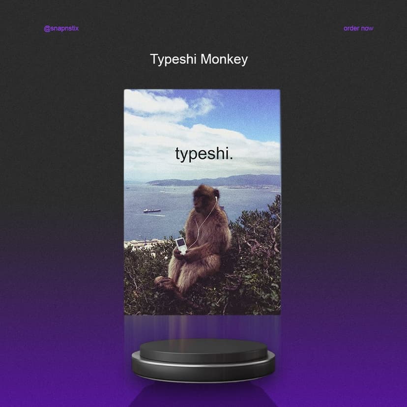 Typeshi Monkey Poster